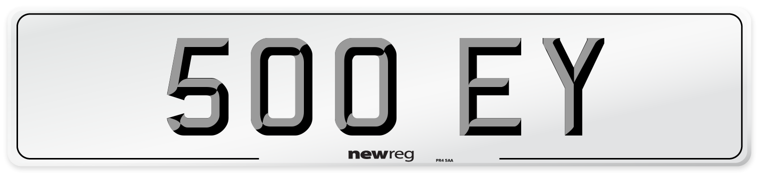500 EY Number Plate from New Reg